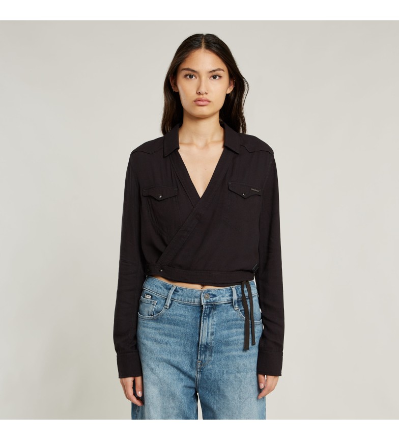 G-Star Camisa cruzada Tacoma negro