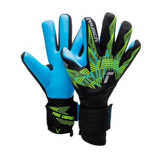 Guante de porteros Reusch Pure Contact Aqua Black-Green