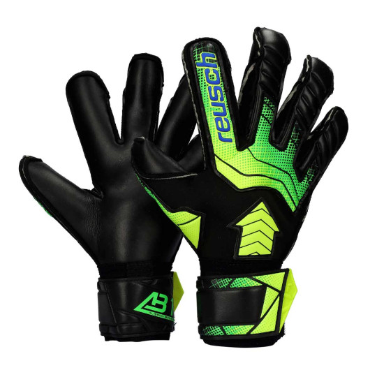 Guante de porteros Reusch Attrakt Allison Becker 1 Duo Black-Safety yellow-Black