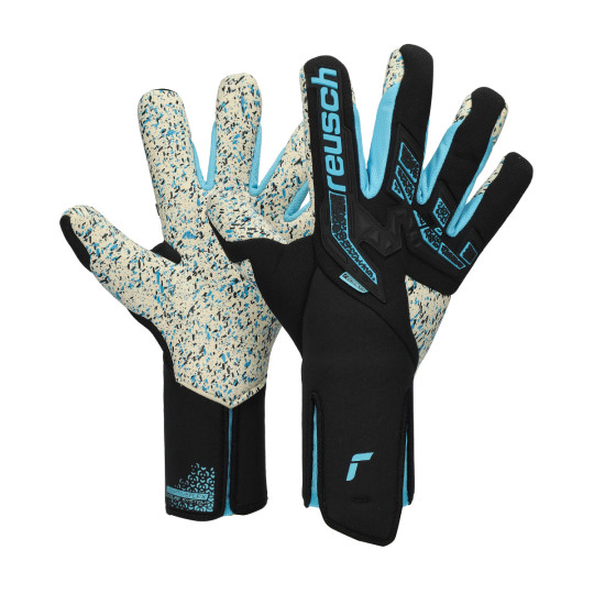 Guante de porteros Reusch Attrakt Freegel Fusion Strapless Black-Bachelor button