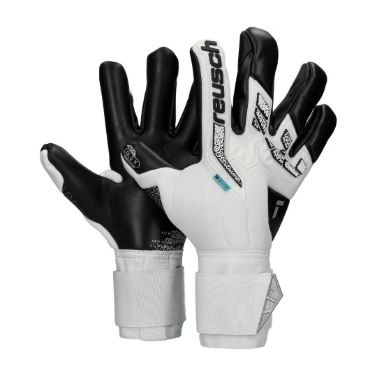 Guante de porteros Reusch Attrakt Freegel Gold X White-Silver-Black