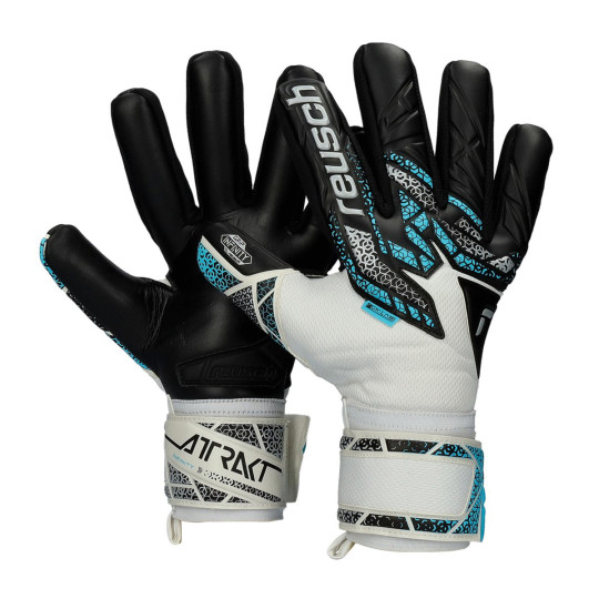 Guante de porteros Reusch Attrakt Infinity White-Silver-Black