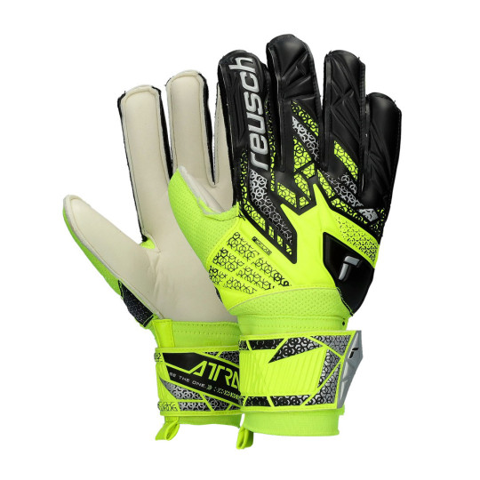 Guante de porteros Reusch Attrakt Solid Safety yellow-Silver