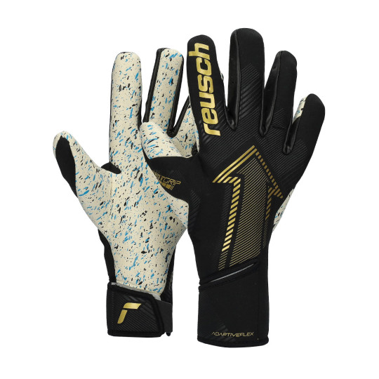 Guante de porteros Reusch Fastgrip Fusion Black-Gold