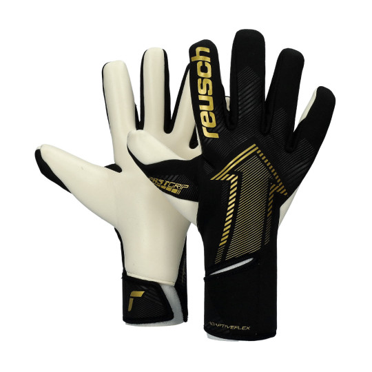 Guante de porteros Reusch Fastgrip Gold Black-Gold