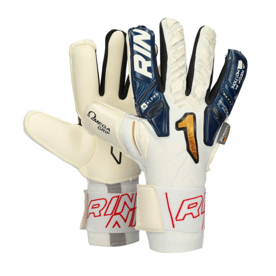 Guante de porteros Rinat Egotiko Vengador Alpha White-Navy blue
