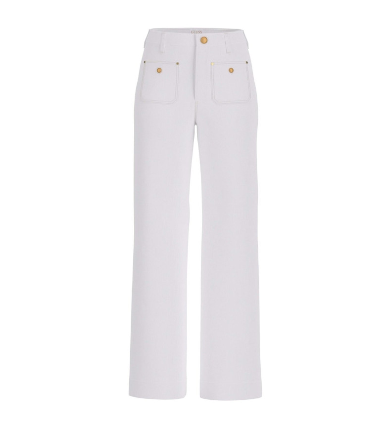 Guess Pantalón Sailow Wide Leg blanco