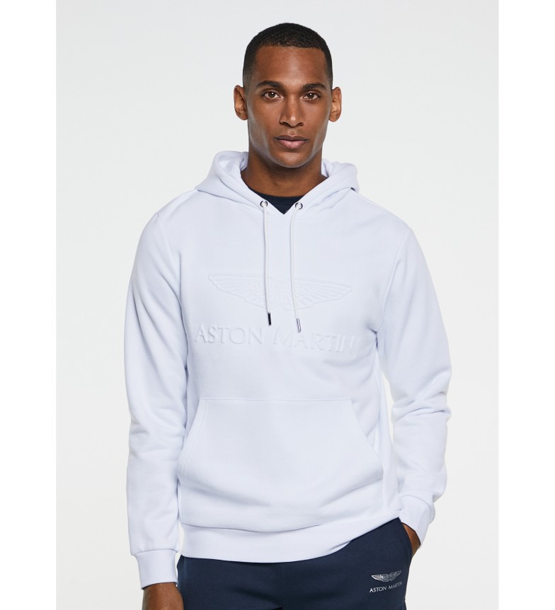 Hackett London Sudadera AMR Logo Relieve Blanco