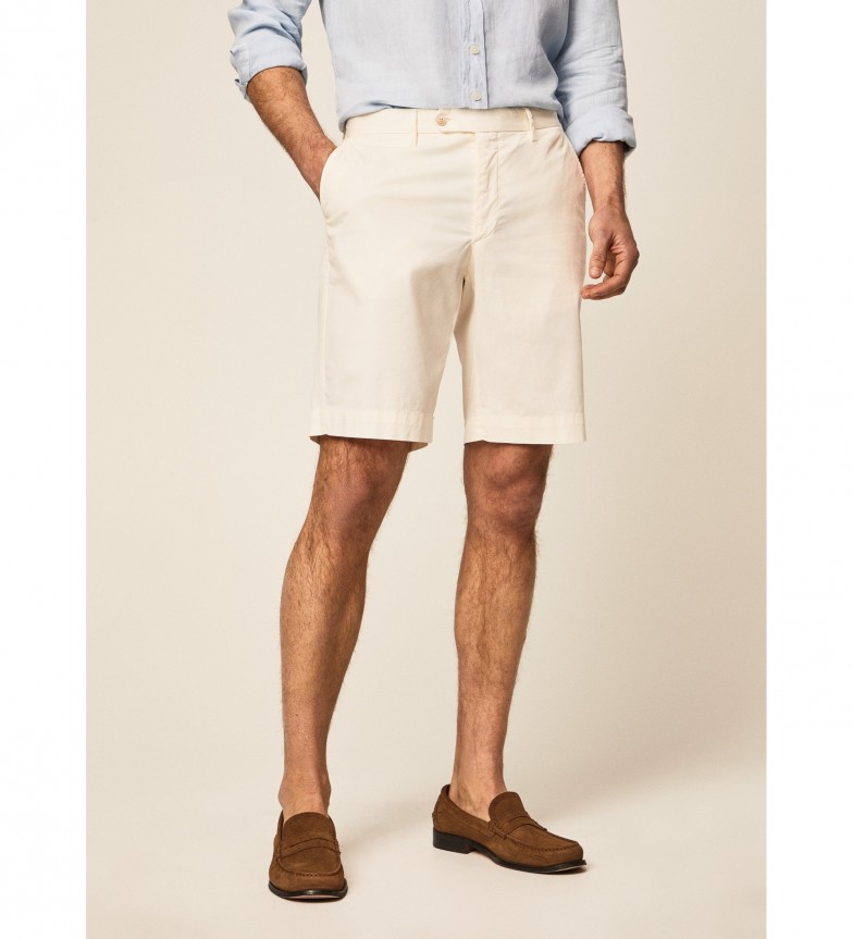 Hackett London Bermuda Algodón Sarga blanco