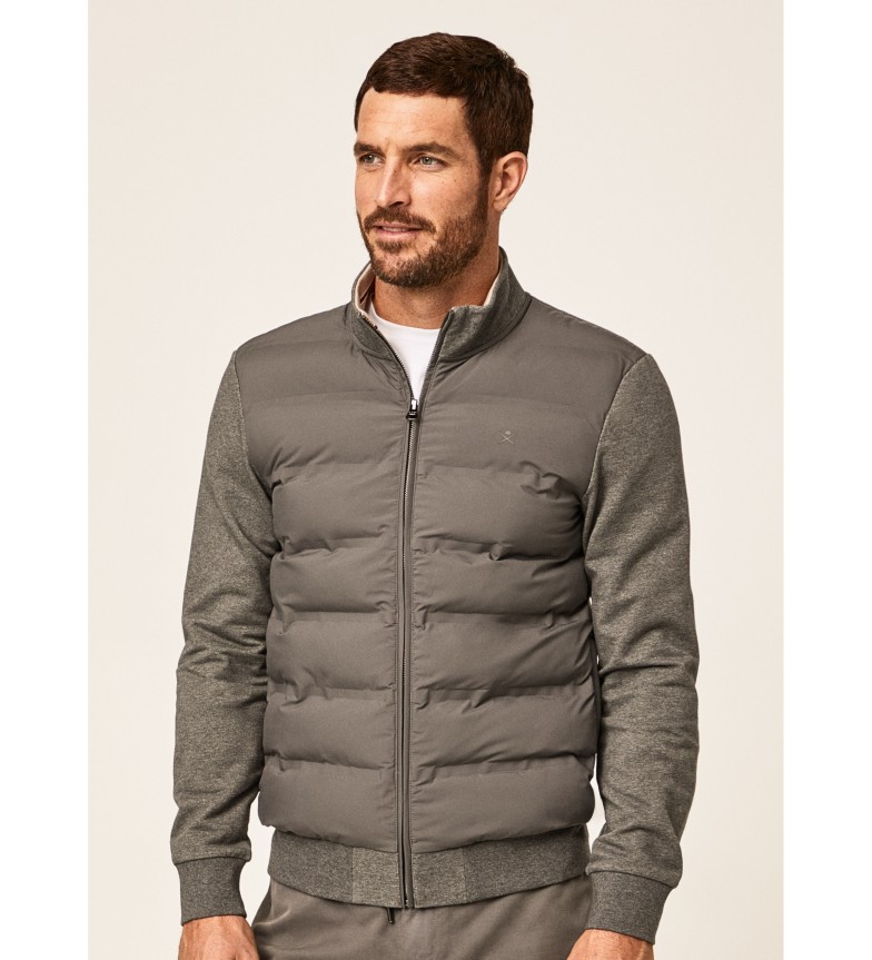 Hackett London Chaqueta Deportiva Híbrida Gris Oscuro