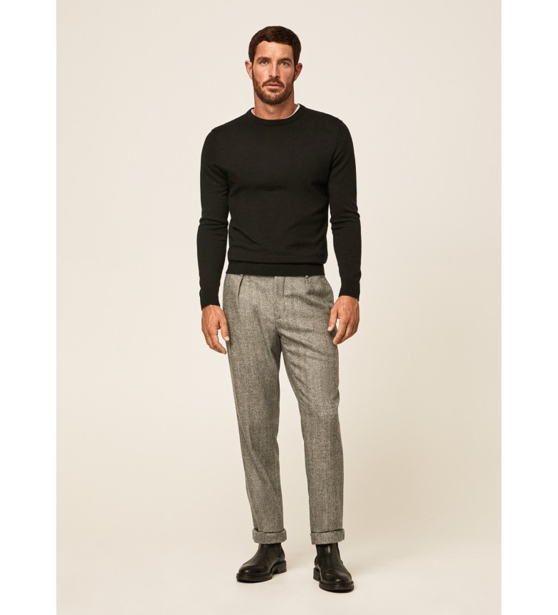 Hackett London Pantalón Chunky Herringbone gris