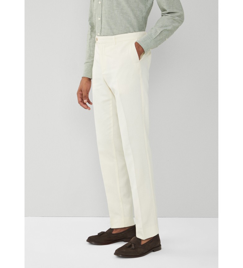 Hackett London Pantalón Chino Linen blanco