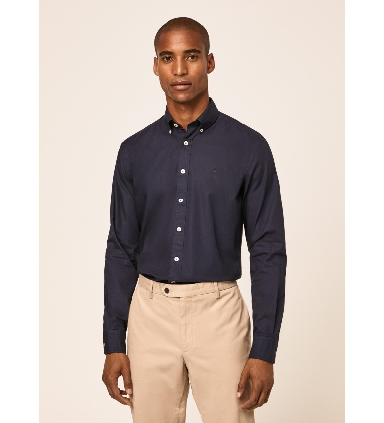Hackett London Camisa Oxford Marino