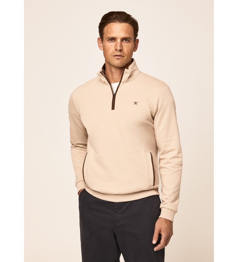 Hackett London Jersey Jacq Trim Hz beige