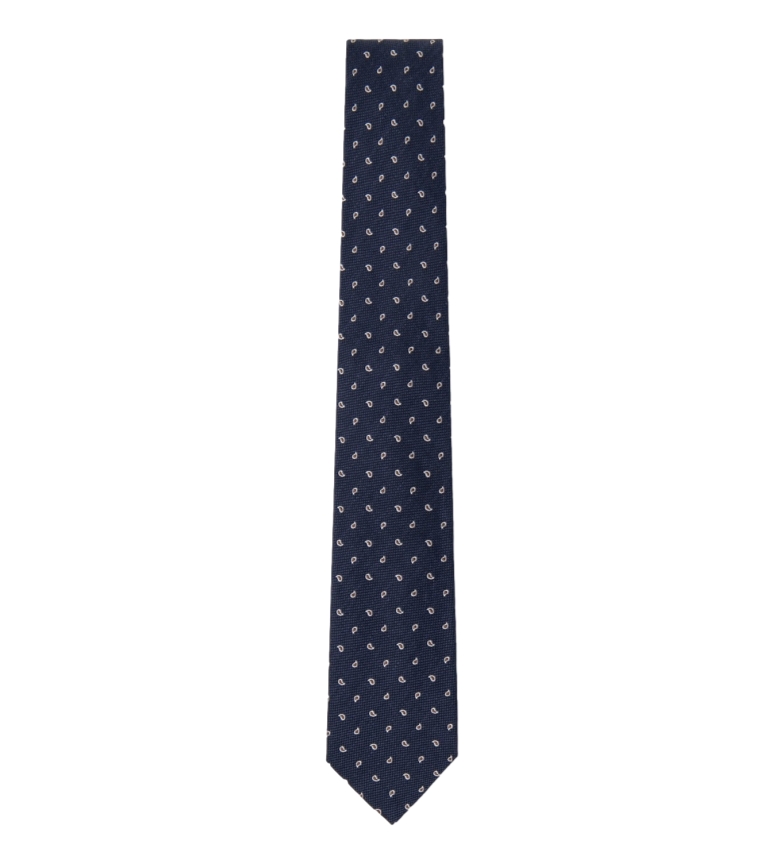 Hackett London Corbata de seda Little Pine marino