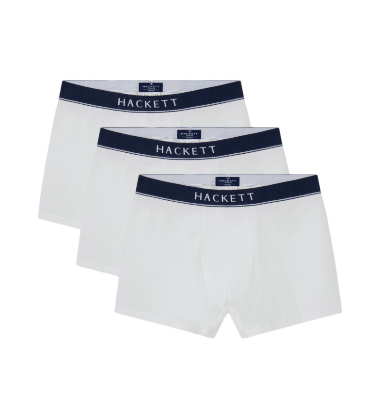 Hackett London Pack 3 Bóxers Core blanco