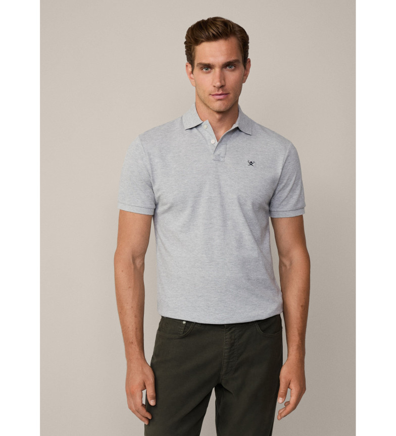 Hackett London Polo piqué fit slim gris