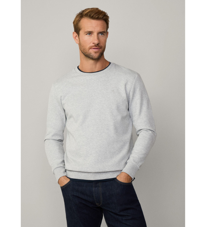 Hackett London Sudadera fit clásico gris
