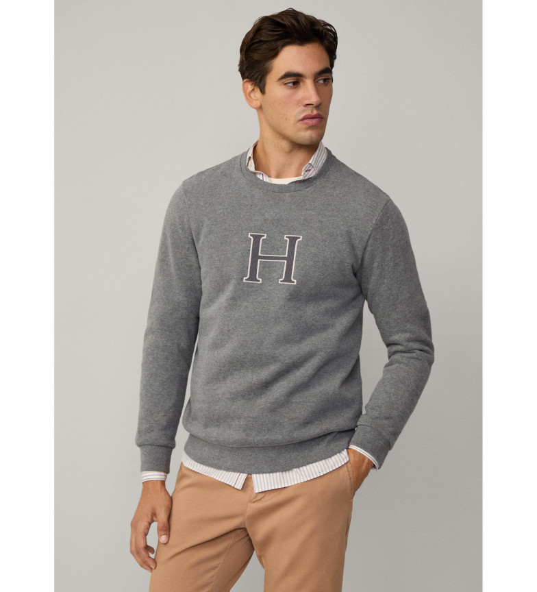 Hackett London Sudadera Heritage H gris