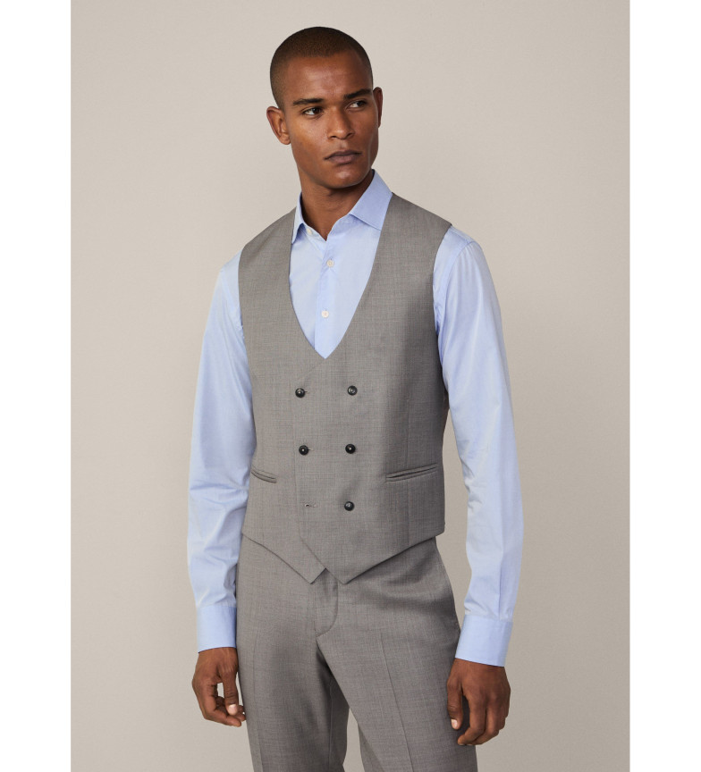 Hackett London Chaleco de lana gris