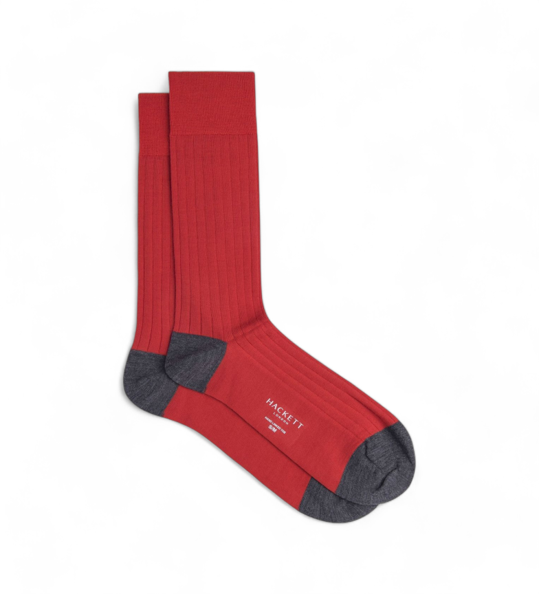 Hackett London Calcetines Merino rojo