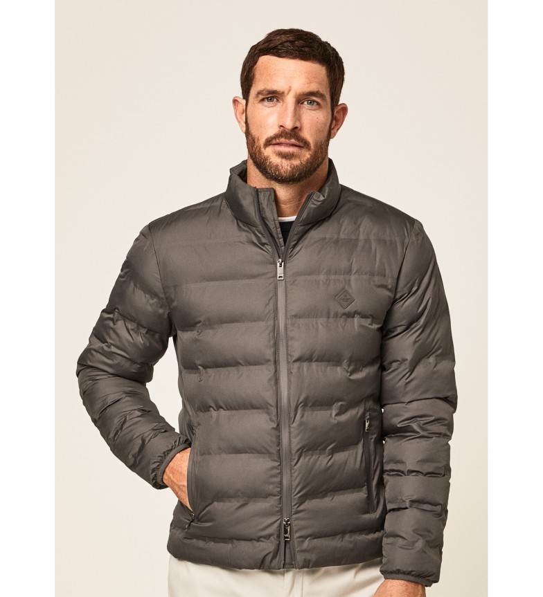 Hackett London Plumífero Acolchado Lw Moto Gris Oscuro