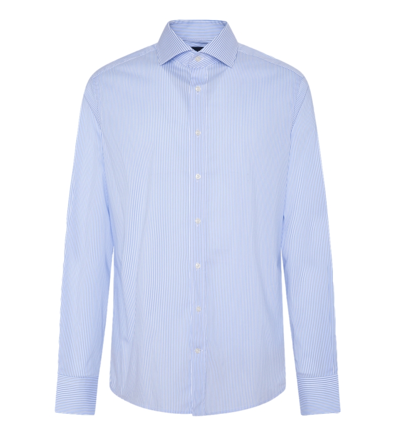 Hackett London Camisa Stretch Stripe BC azul, blanco