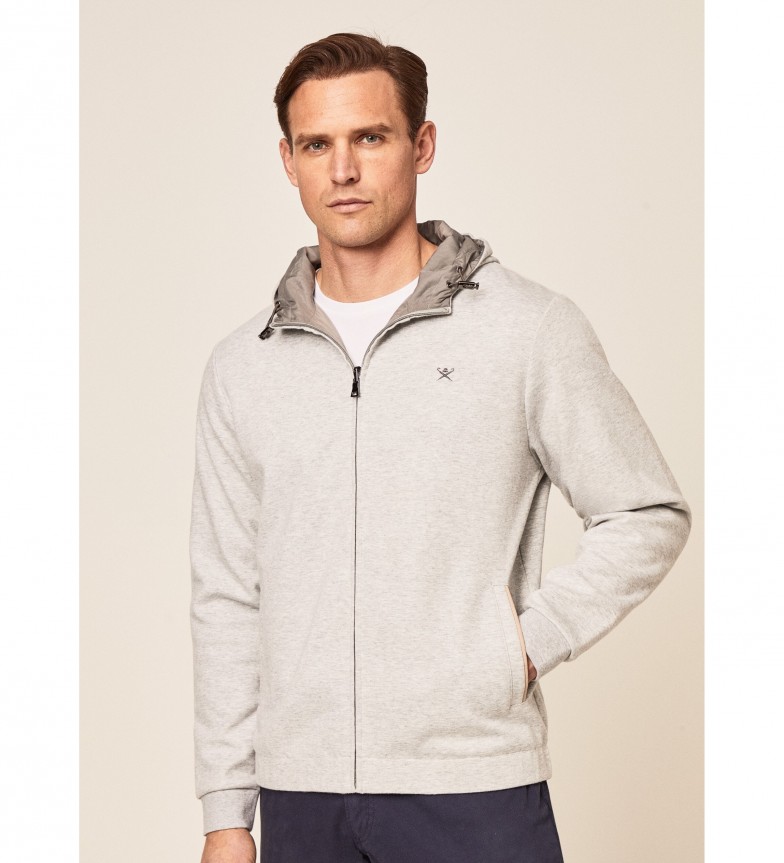 Hackett London Sudadera Híbrida Reversible gris