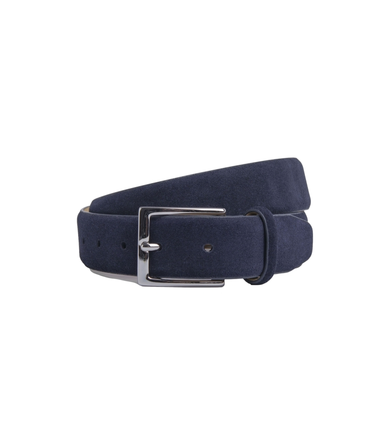 Hackett London Cinturón de piel Feather Edge marino