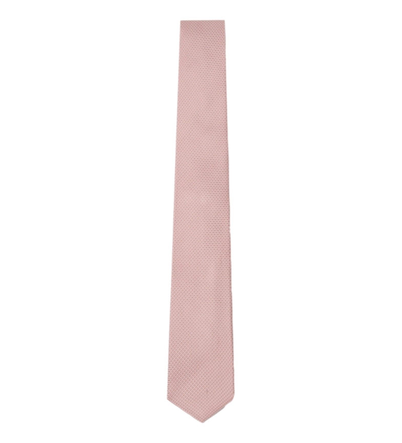 Hackett London Corbata de seda Tri Colour rosa