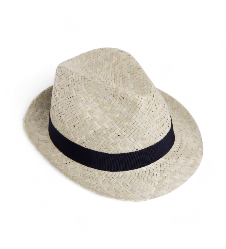 Hackett London Sombrero Trilby de paja beige