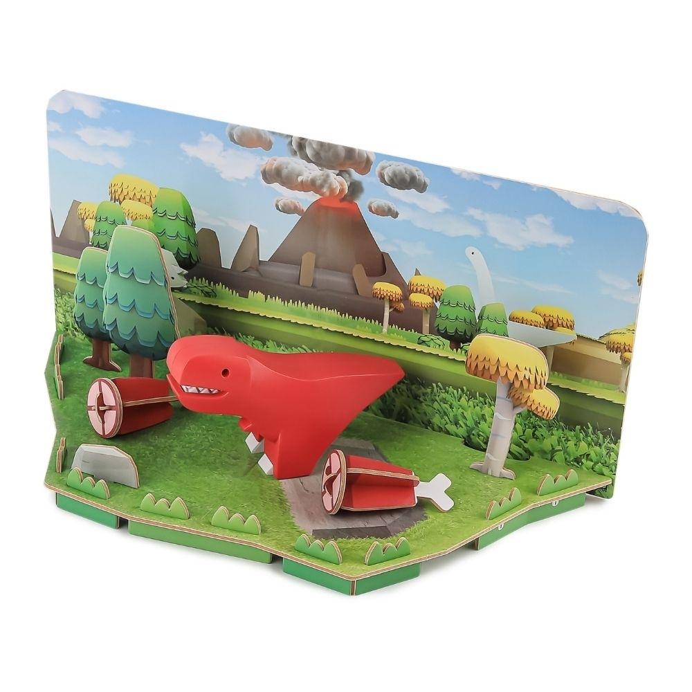 Puzzle 3D imantado Halftoys - Diorama Set T-Rex