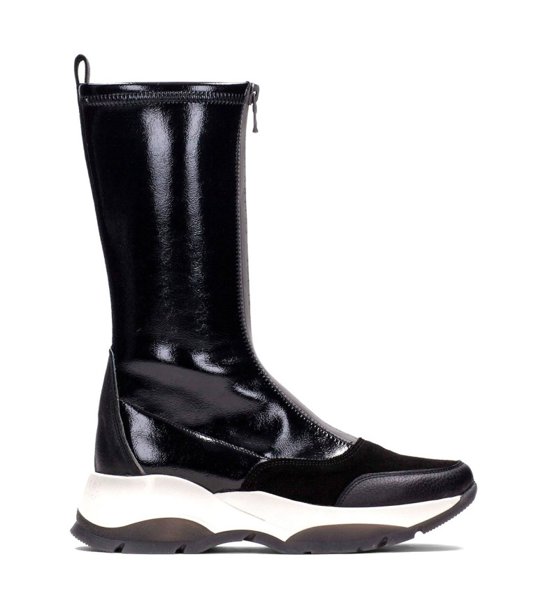 Hispanitas Botas de Piel Andes negro
