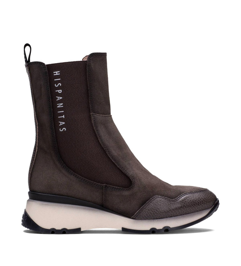 Hispanitas Botines de Piel Kristen gris