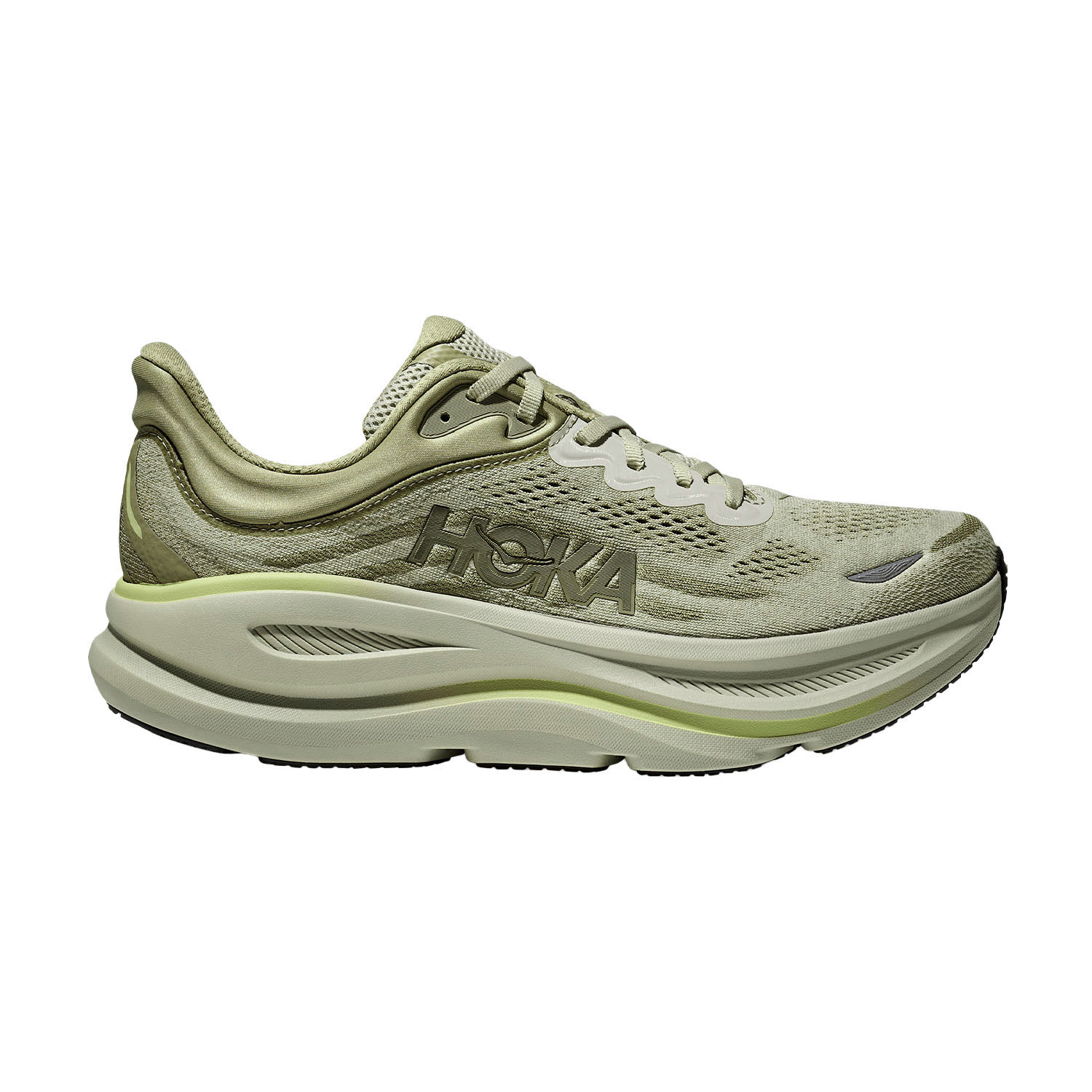 Hoka Bondi 9 Zapatillas Running Neutras Hombre Grassland/Oyster Mushroom