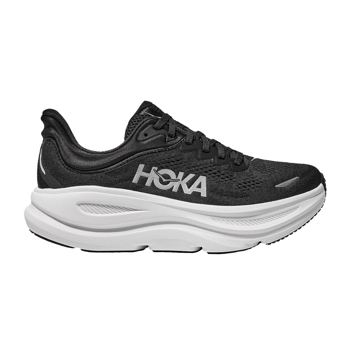 Hoka Bondi 9 Wide Zapatillas Running Neutras Mujer Black/White