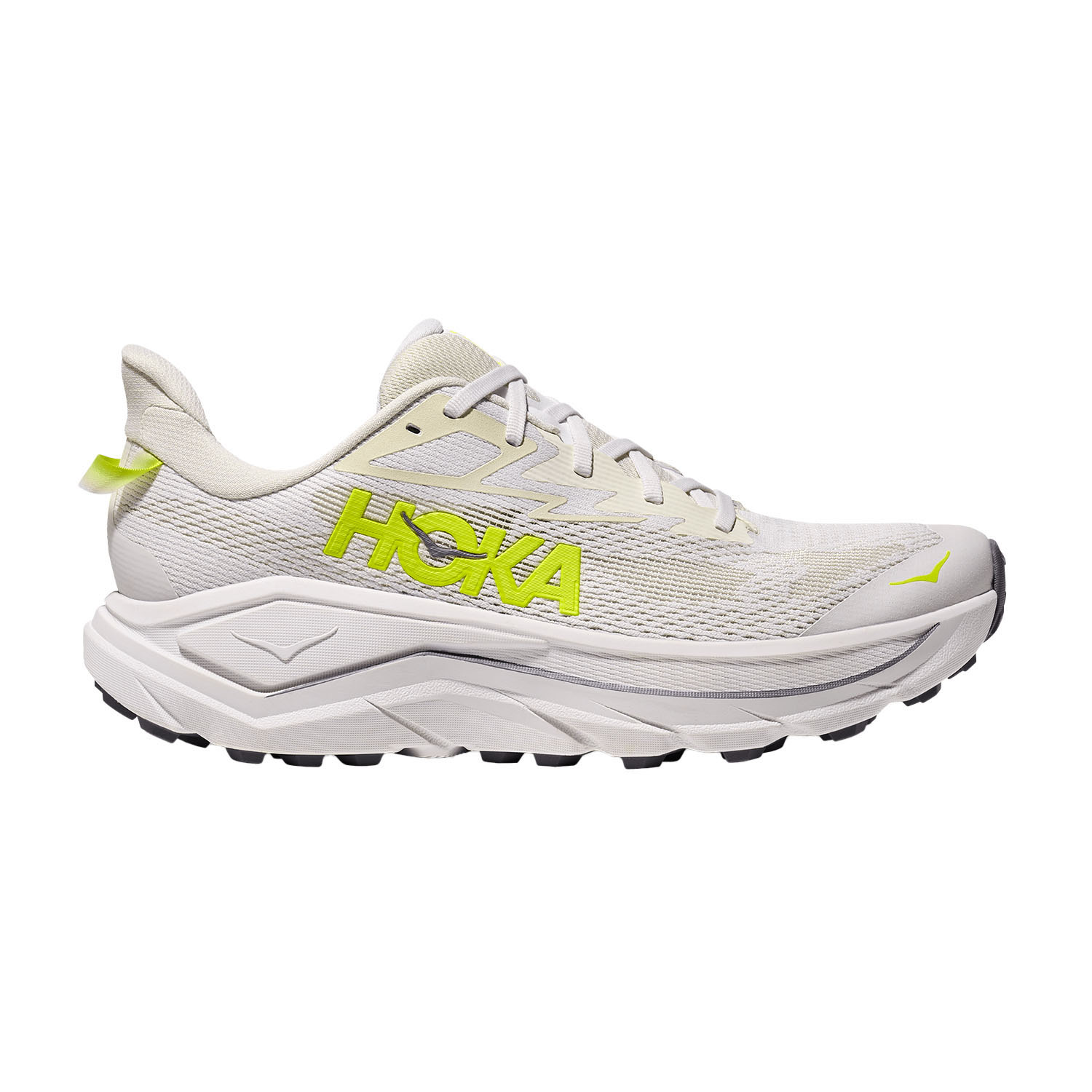 Hoka Challenger 8 Zapatillas Trail Running Hombre White/Neon Citrus