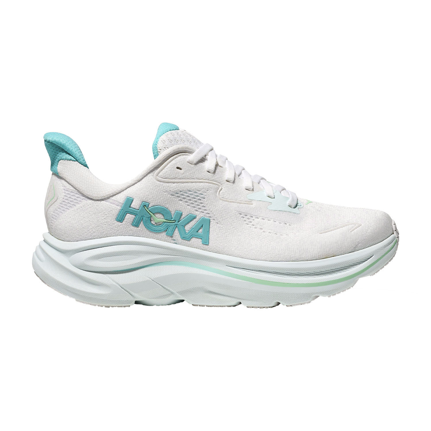 Hoka Clifton 10 Zapatillas Running Neutras Mujer White/Cielo Blue