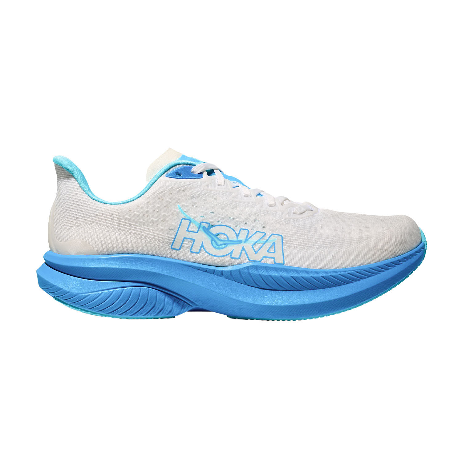 Hoka Mach 6 Zapatillas Running Performance Hombre White/Skyward Blue