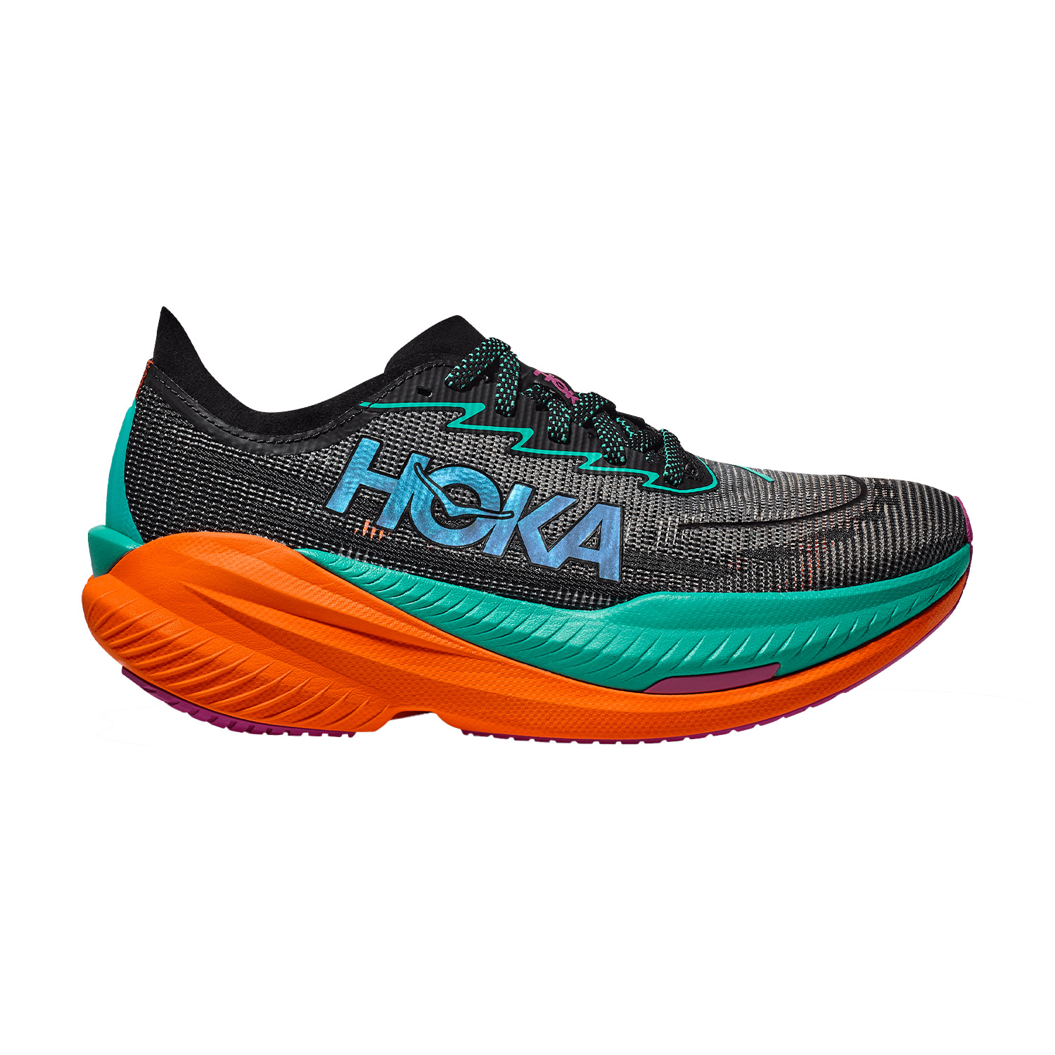 Hoka Mach X 2 Zapatillas Running Performance Mujer Black/Electric Aqua