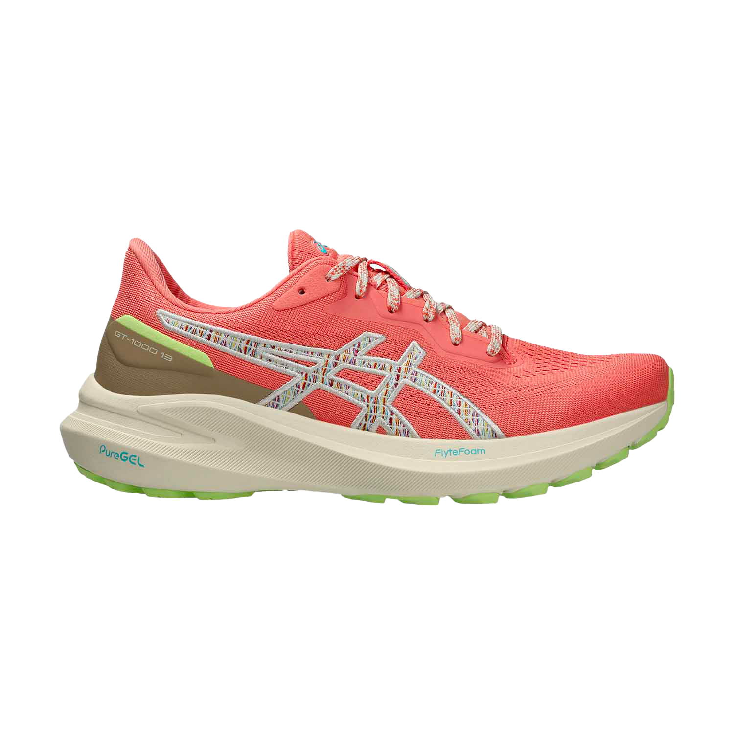 ASICS GT 1000 13 TR Zapatillas Running Estables Mujer Nature Bathing/Guava