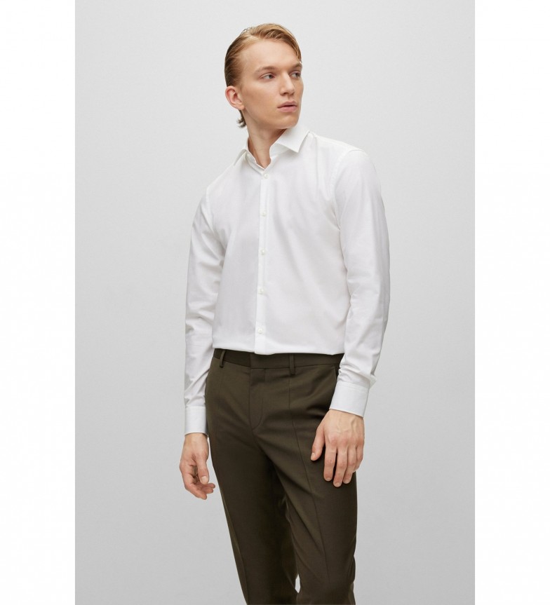 HUGO Camisa Slim Fit Kenno blanco