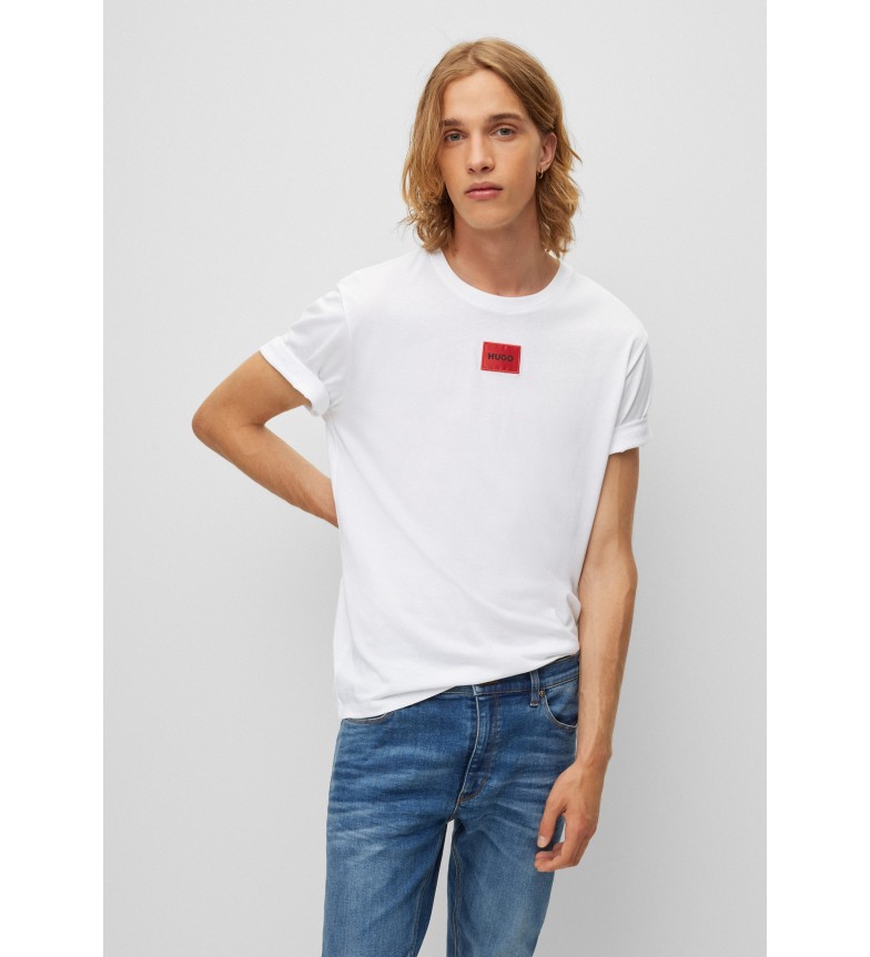HUGO Camiseta Diragolino blanco