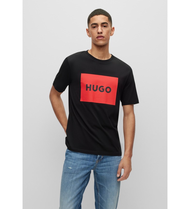 HUGO Camiseta Dulive negro