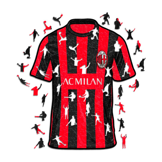 ICONIC PUZZLES AC Milan Jersey Puzle Madera (150 Piezas) red