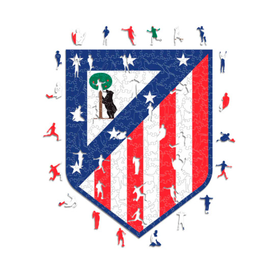 ICONIC PUZZLES Atletico Madrid Puzle Madera (150 Piezas) red