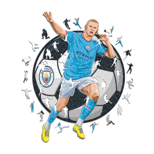 ICONIC PUZZLES Erling Haaland Puzzle Madera (150 Piezas) blue