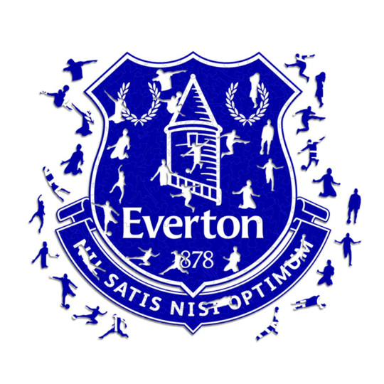 ICONIC PUZZLES Everton Escudo Puzzle Madera (150 Piezas) blue