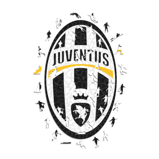 ICONIC PUZZLES Juventus Fc Retro Puzzle Madera (150 Piezas) black