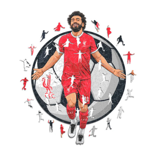 ICONIC PUZZLES Mo Salah Puzzle Madera (150 Piezas) red